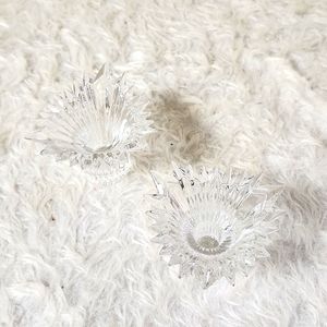 VINTAGE MIKASA 3" Pair of Lead Crystal Candleholders